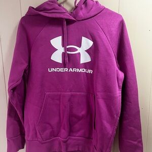 Under Armour Pink Hoodie with White Logo